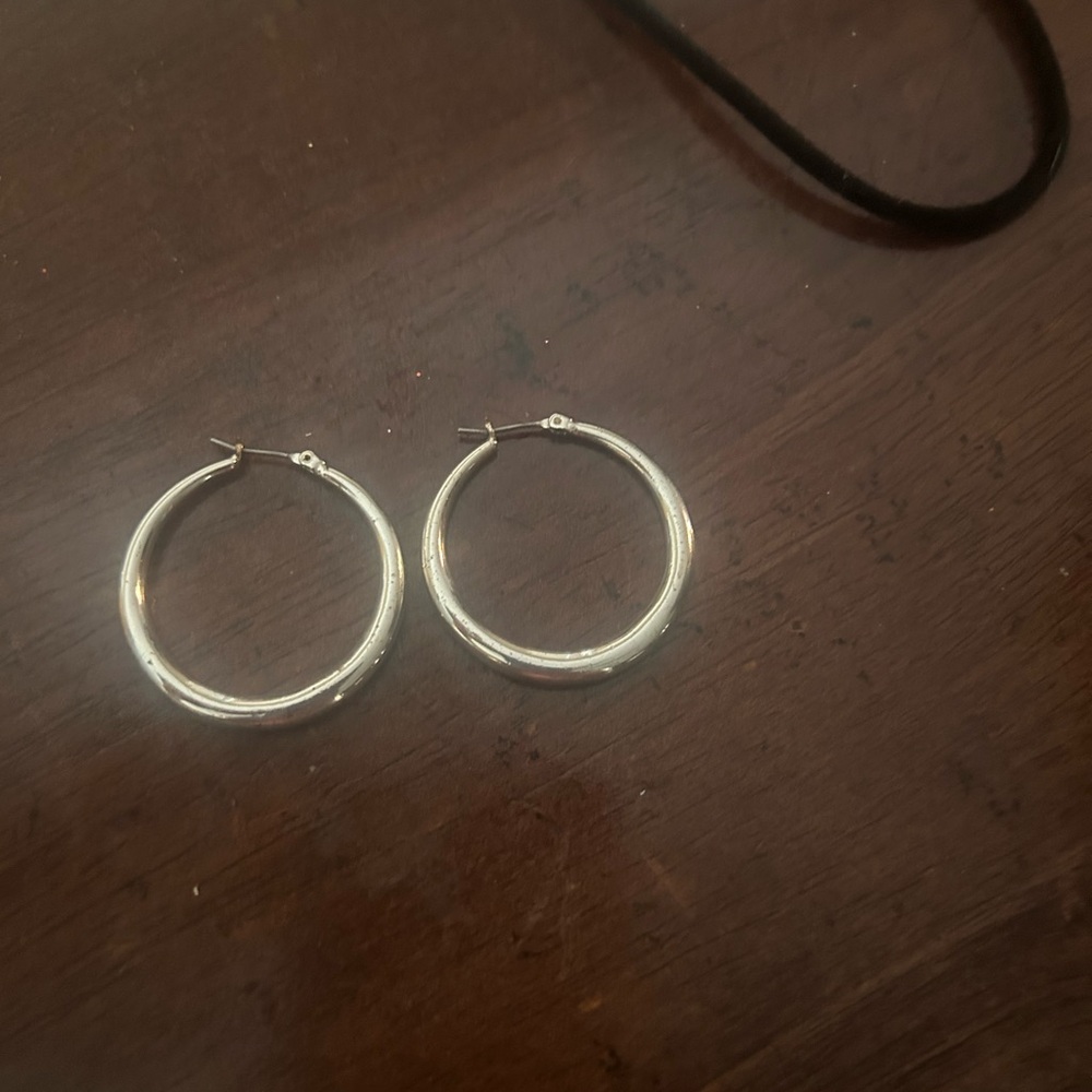 Sterling silver hoops